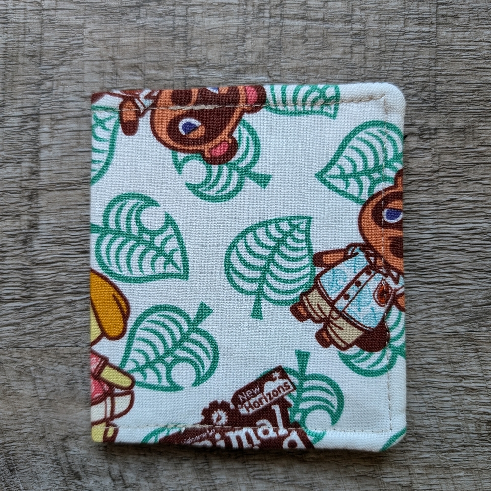 Handmade Animal Crossing Cotton Fabric Trifold Wallet